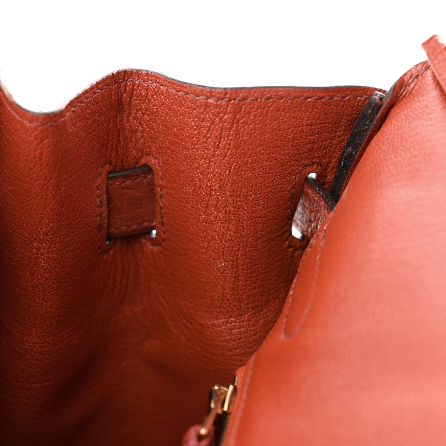 Hermes Ostrich Ghillies Birkin 30 Brique Rouge H 11 of 17