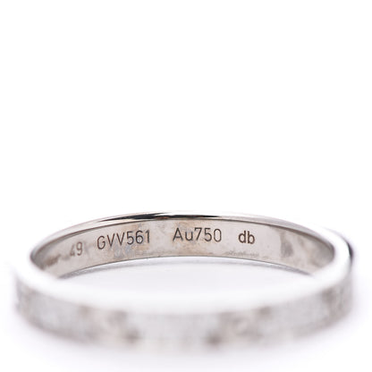 Cartier 18K White Gold Diamond 2.6mm LOVE Paved Band Ring 49 4.75 5 of 6