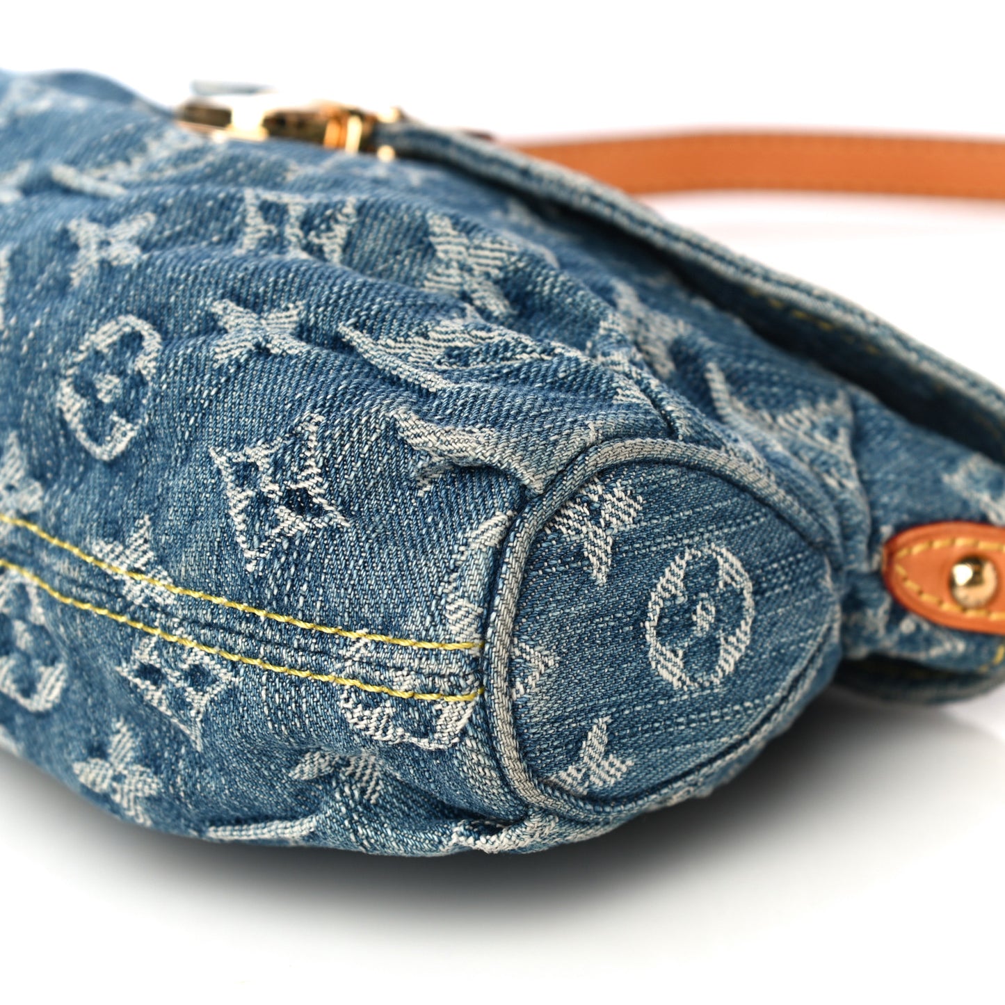 Monogram Denim Mini Pleaty Blue
