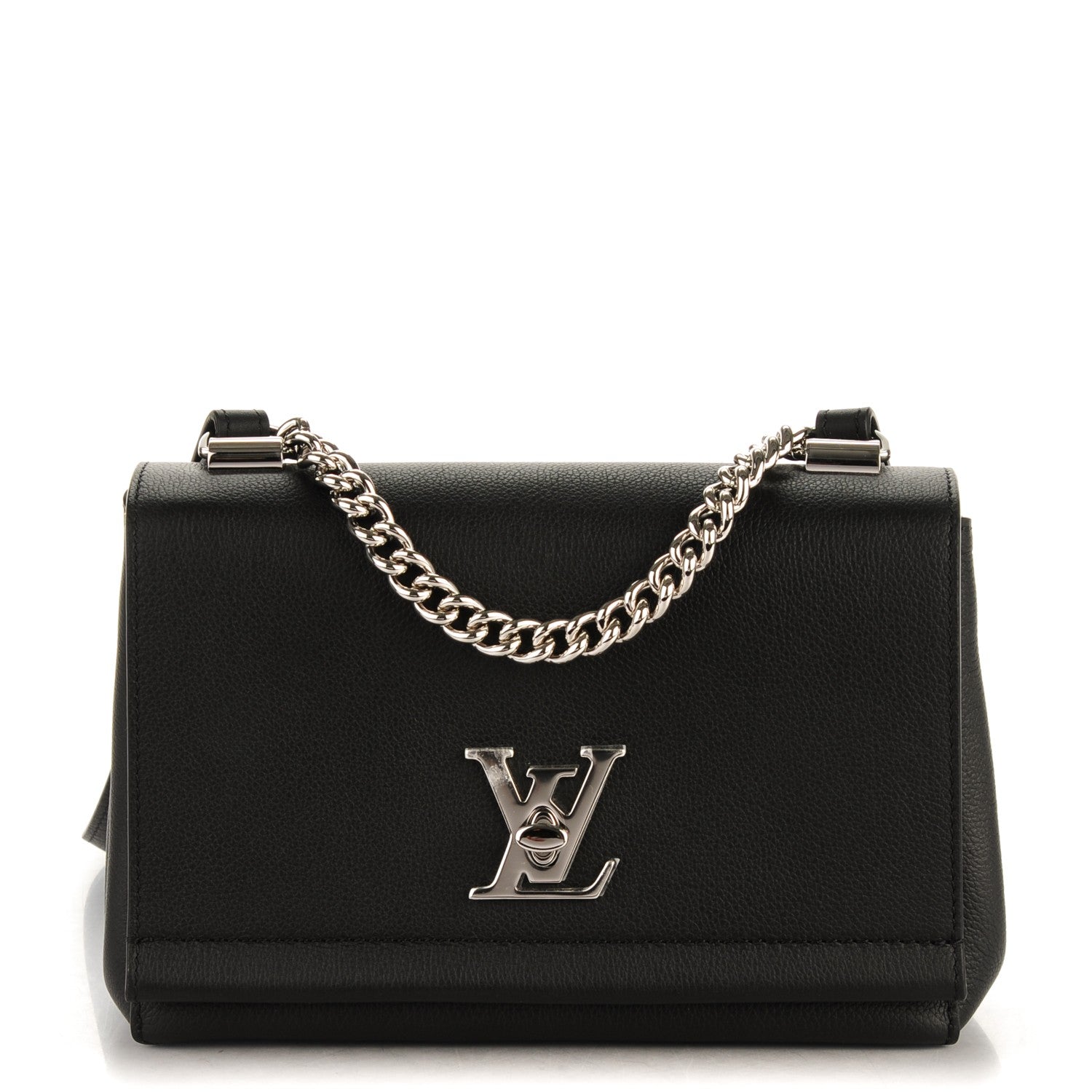 Louis Vuitton Calfskin Lockme II Chain Bag BB Black 1 of 7