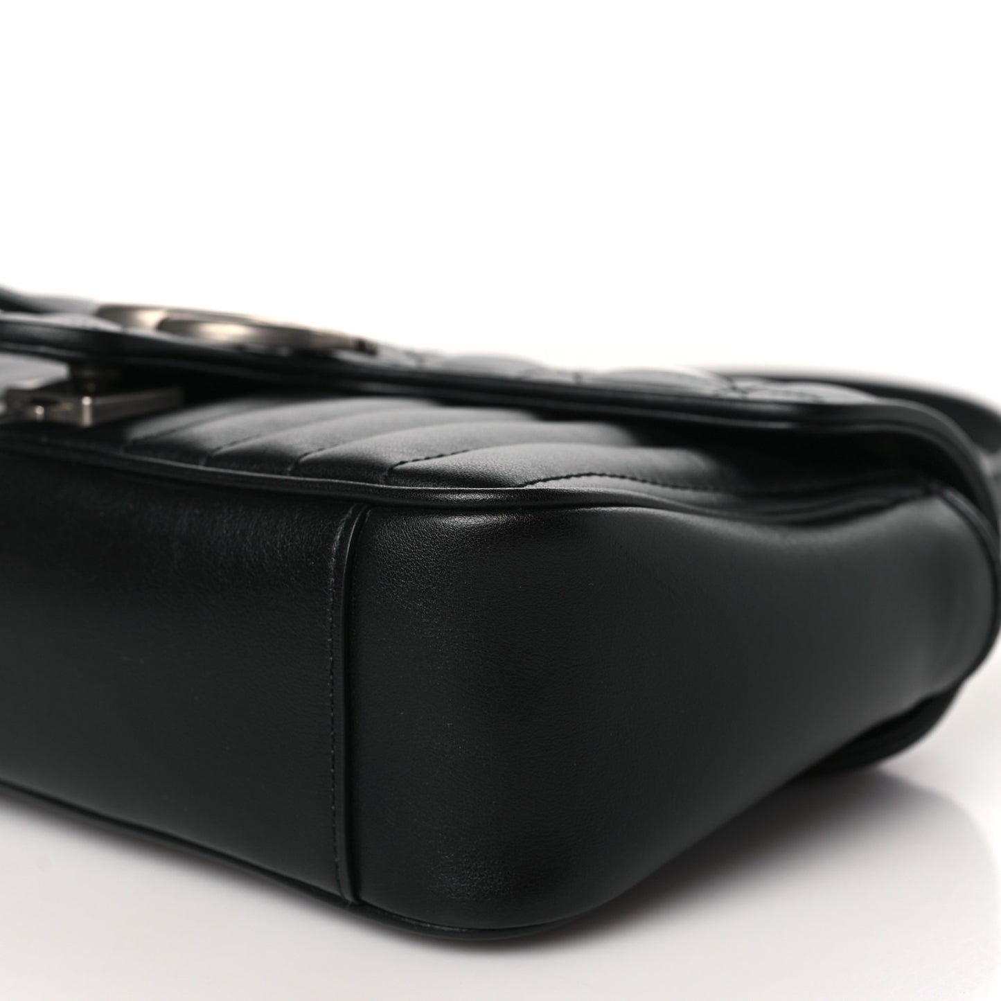 Calfskin Matelasse Aria Small GG Marmont Shoulder Bag Black