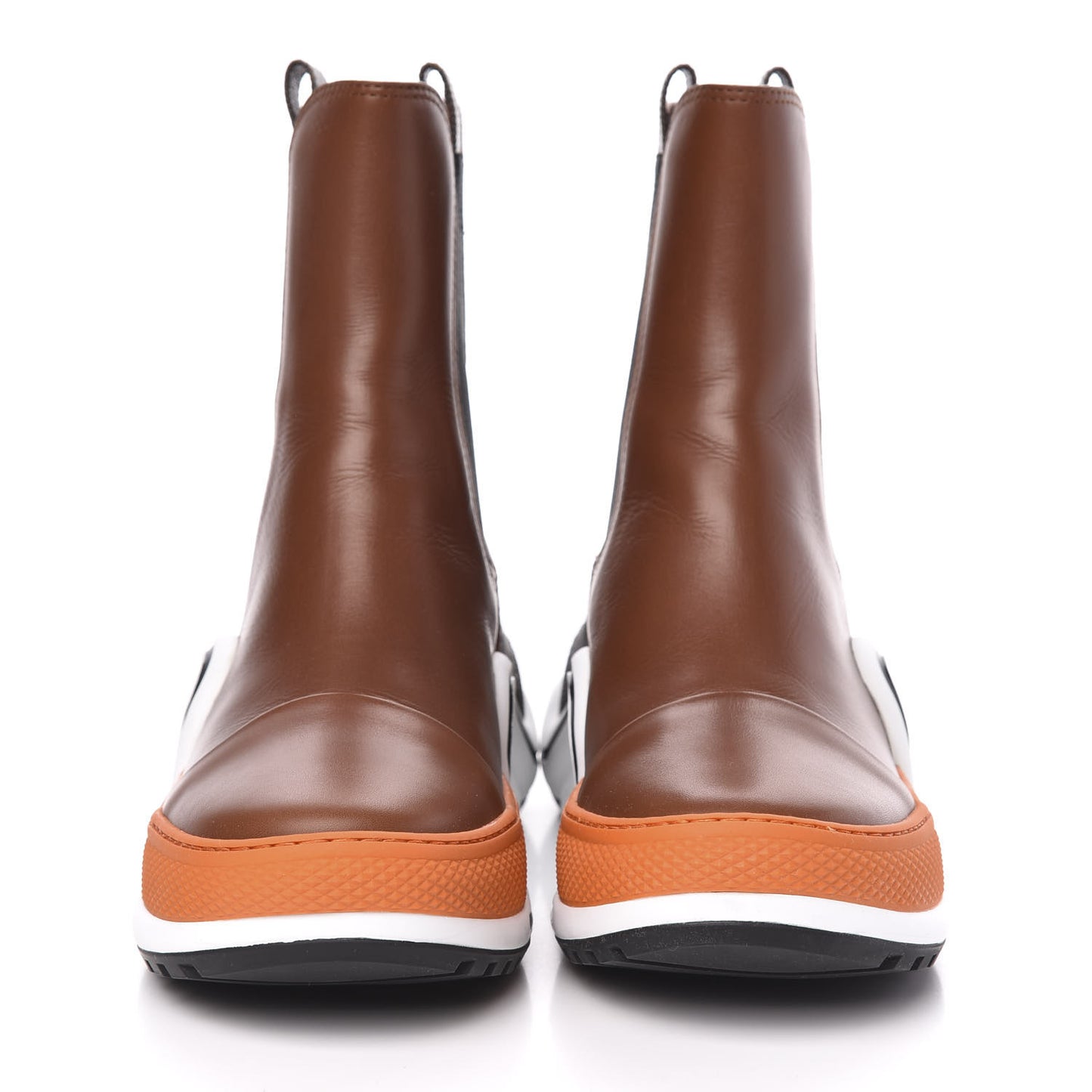 Calfskin Archlight Flat Chelsea Boots 36 Cognac Brown