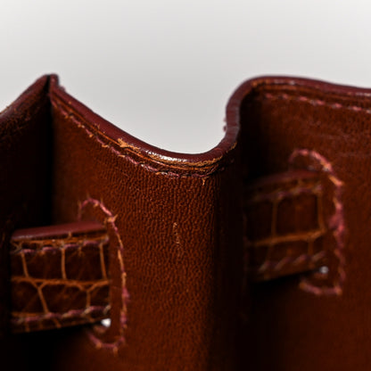 Hermes Shiny Niloticus Crocodile Kelly Sellier 28 Miel 20 of 34