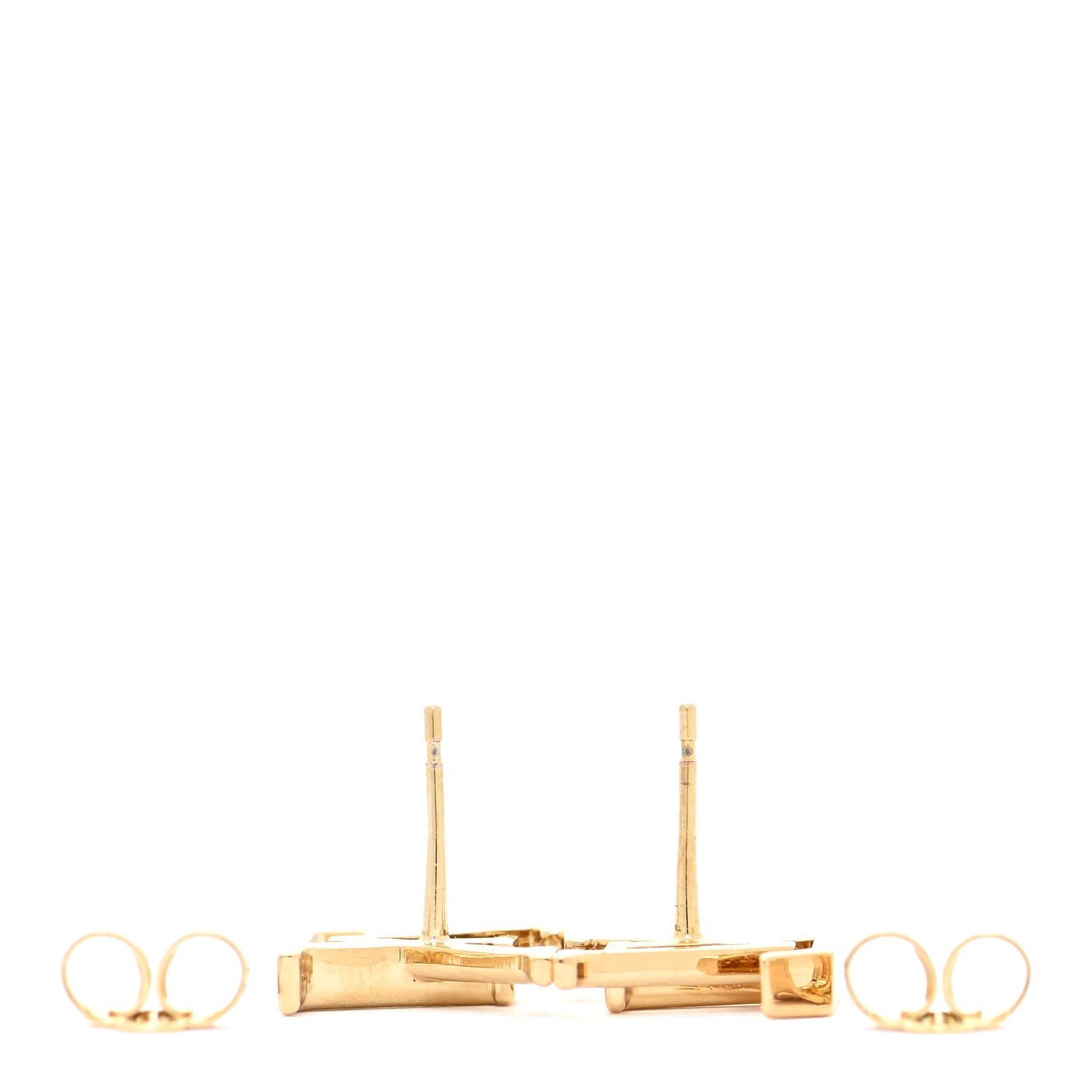 Louis Vuitton Metal LV Iconic Earrings Gold 3 of 6