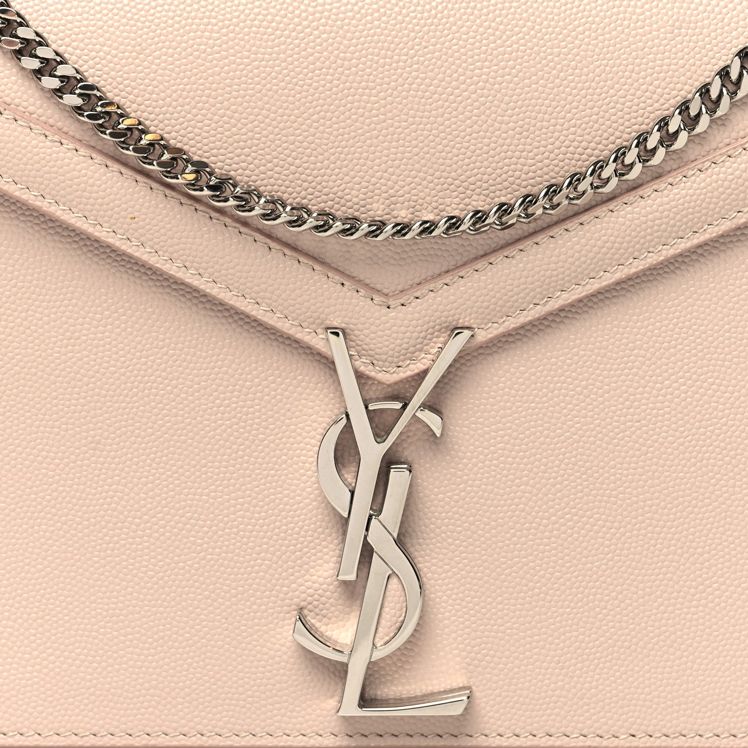 Saint Laurent Grain De Poudre Monogram Cassandra Clasp Bag Marble Pink 8 of 12