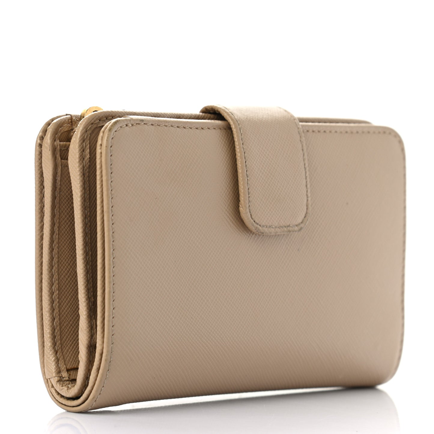 Saffiano Metal Compact Wallet Cammeo