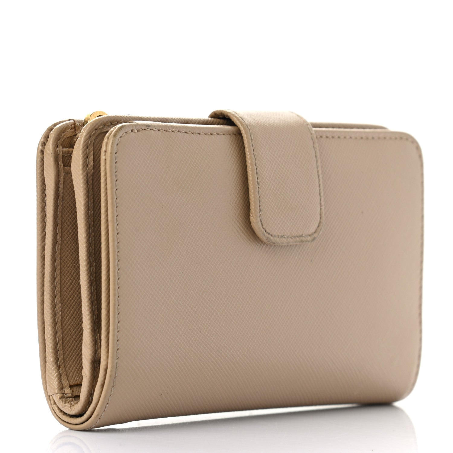 Prada Saffiano Metal Compact Wallet Cammeo 3 of 7