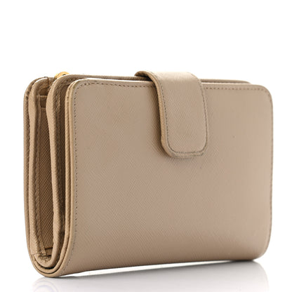 Prada Saffiano Metal Compact Wallet Cammeo 3 of 7