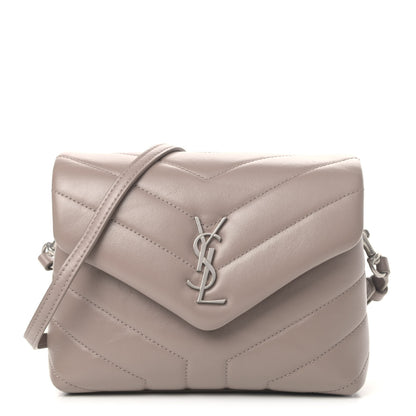 Saint Laurent Calfskin Y Quilted Monogram Toy Loulou Crossbody Bag Light Natural 1 of 4