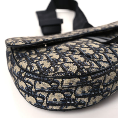 Christian Dior Oblique Mens Saddle Bag Blue 8 of 9