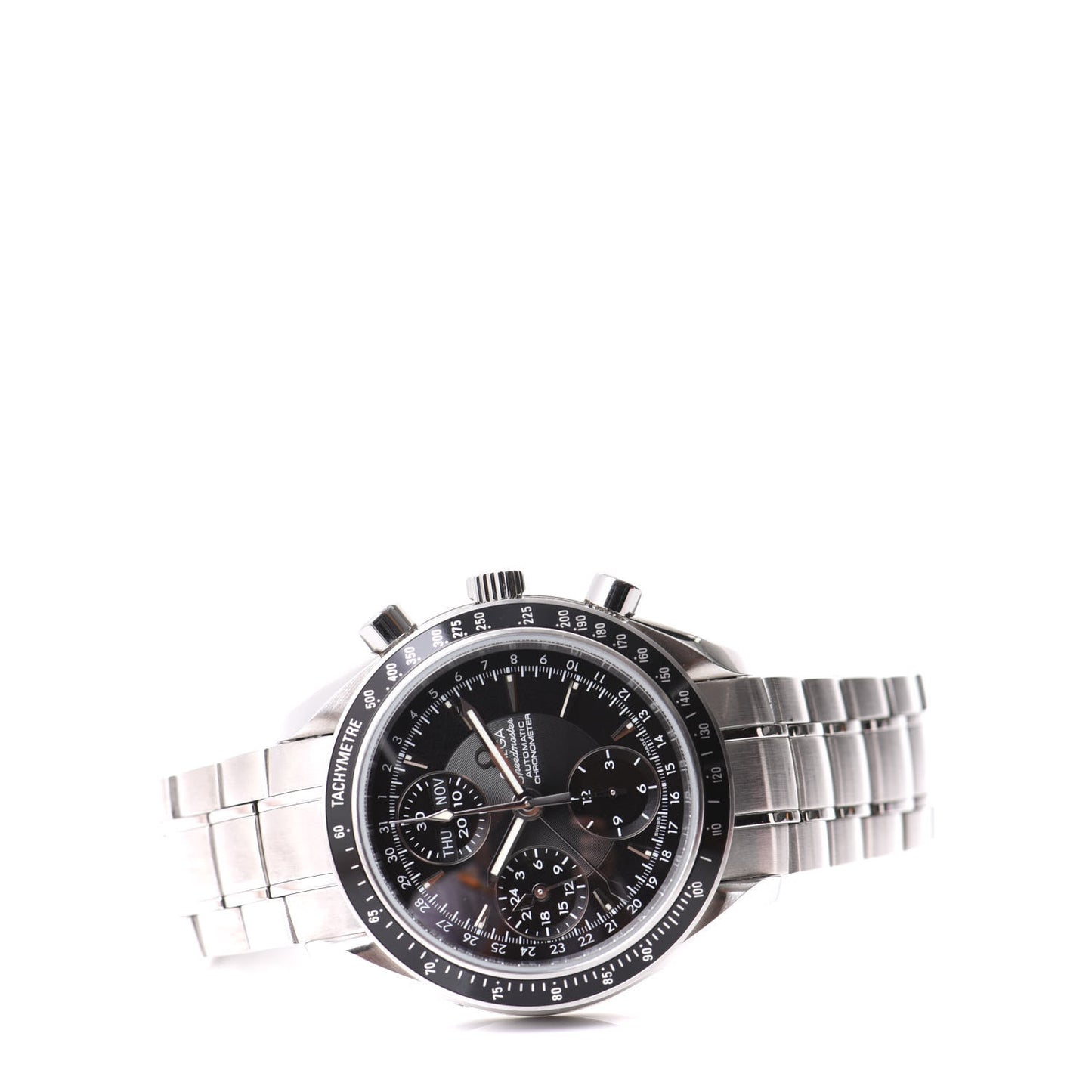 Stainless Steel 40mm Speedmaster Chronograph Automatic Watch Black 3220.50.00