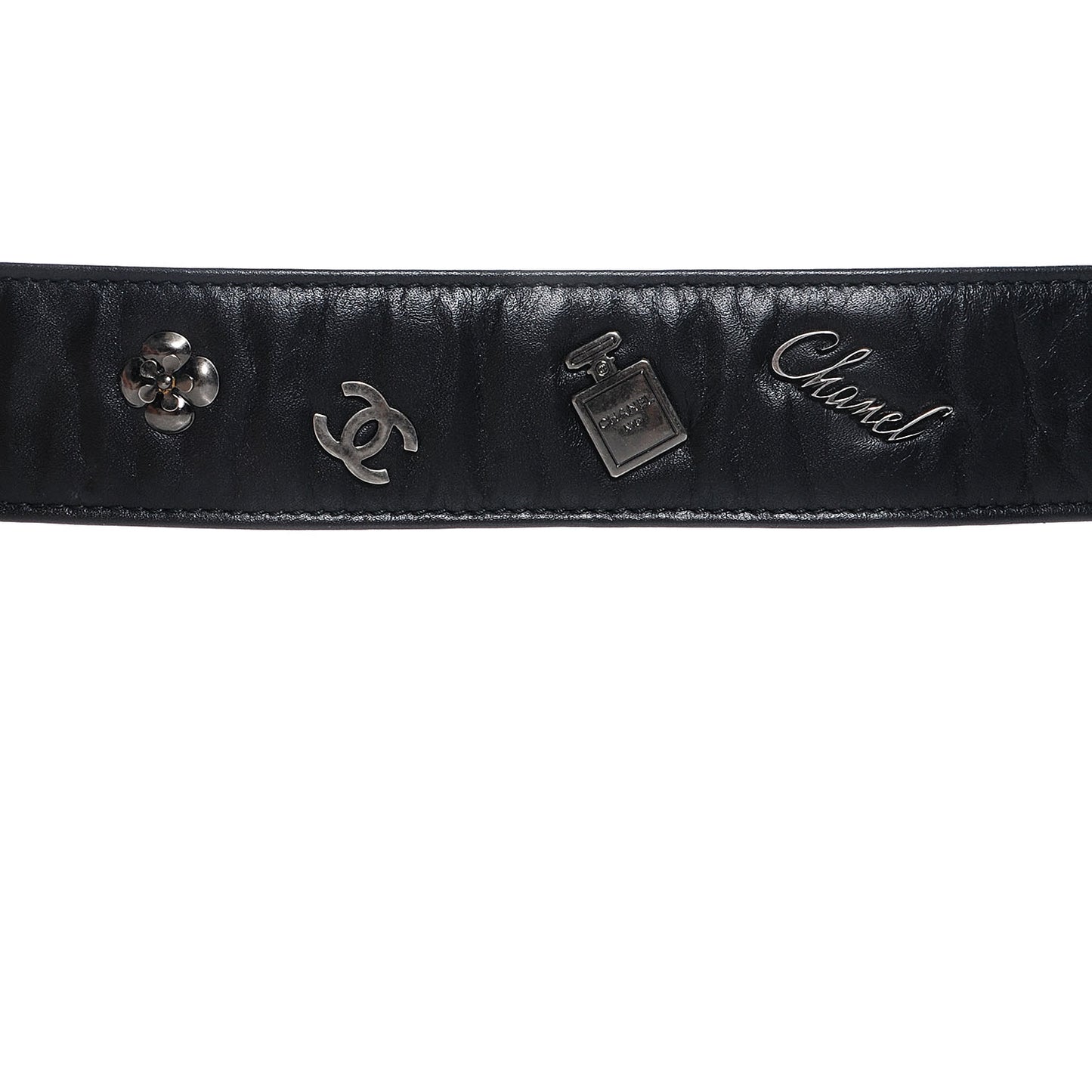 Leather CC Lucky Symbols Belt 95 38 Black