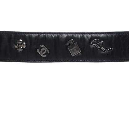 Chanel Leather CC Lucky Symbols Belt 95 38 Black 5 of 5