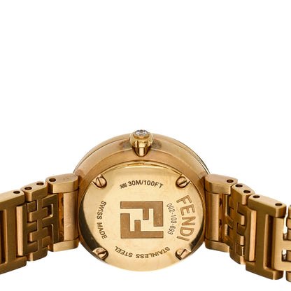 Fendi Stainless Steel Diamond Bezel Malachite 19mm Fendi Forever Quartz Watch 4 of 5