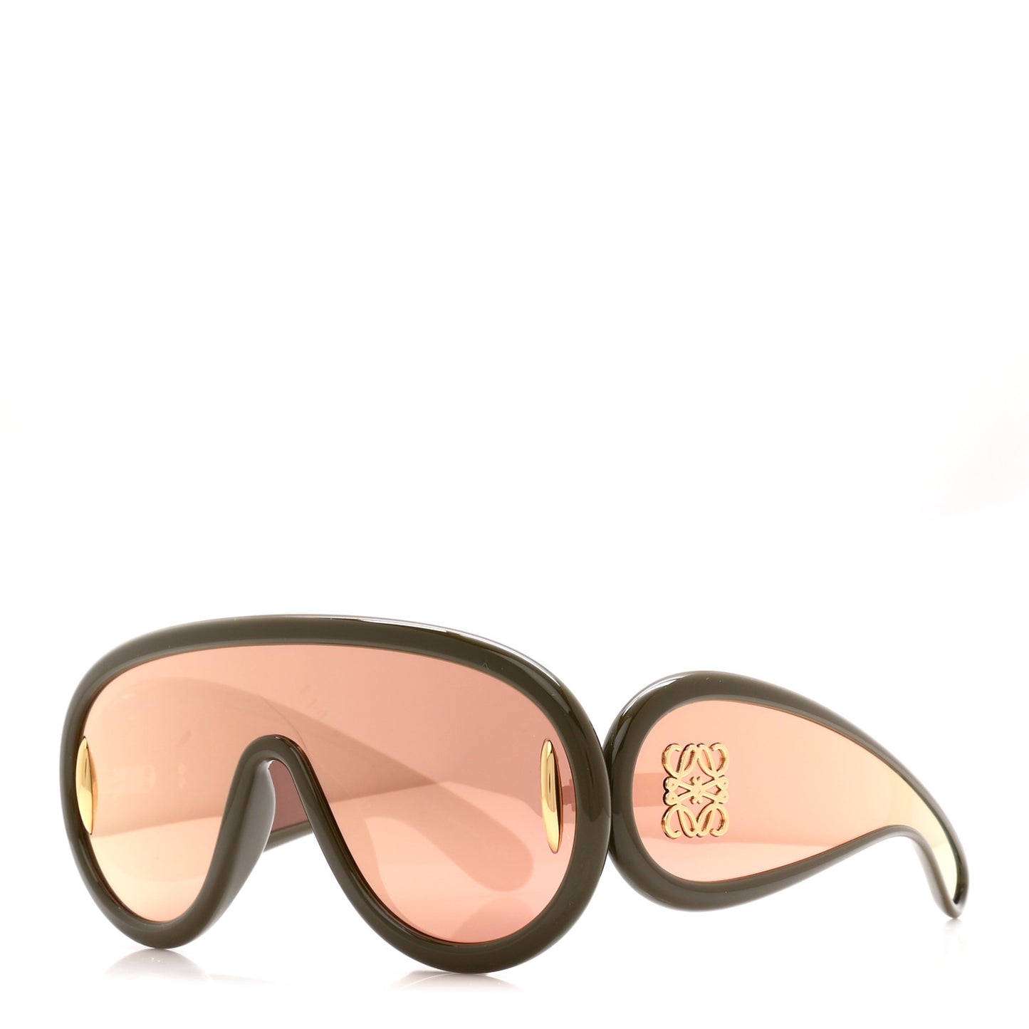 Acetate Anagram Wave Mask Sunglasses LW40108I Green