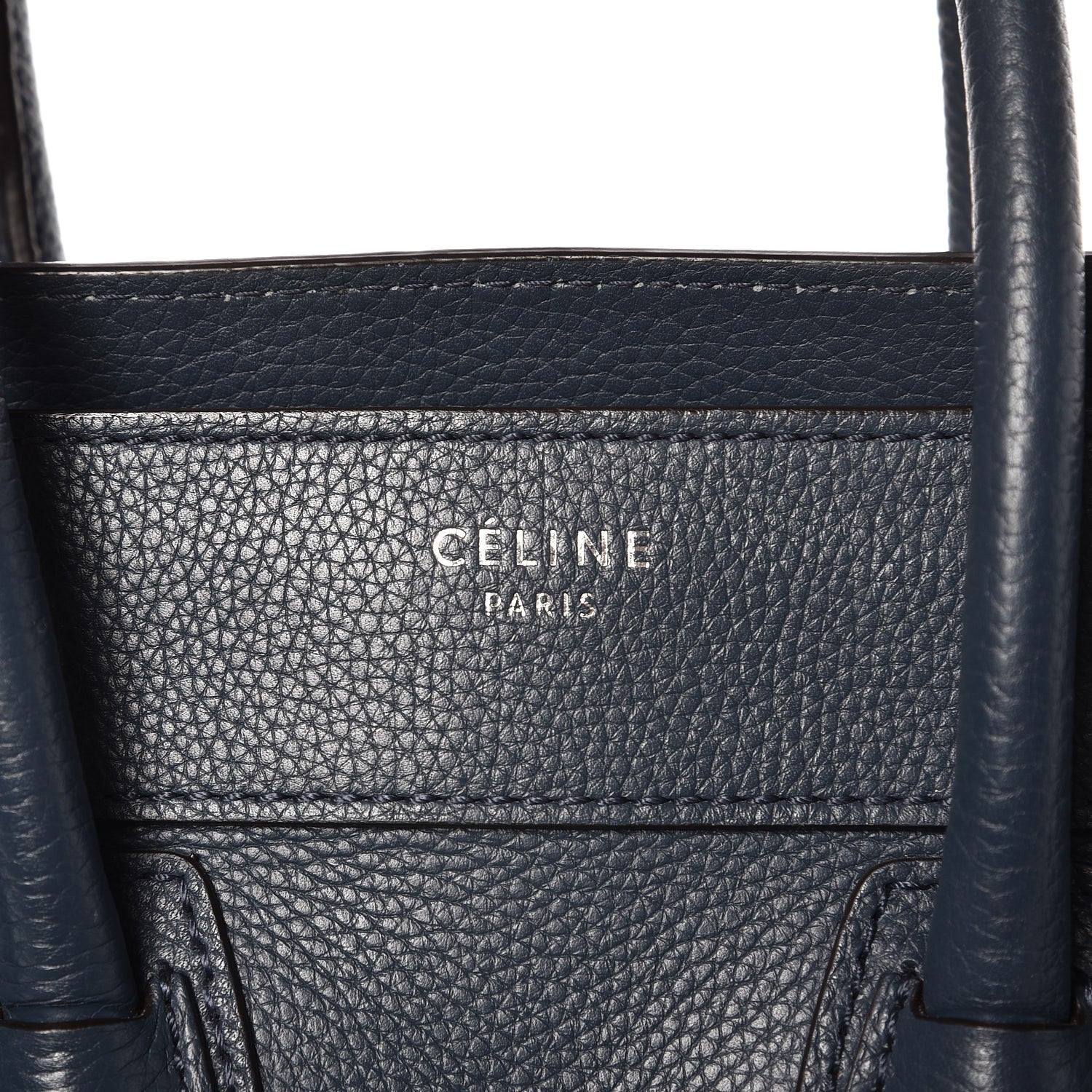 Celine Drummed Calfskin Micro Luggage Orage 8 of 11