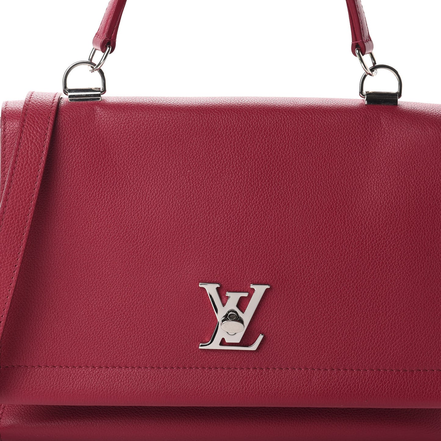 Soft Calfskin Lockme II Top Handle Dahlia