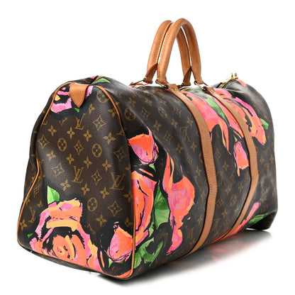 Louis Vuitton Monogram Roses Keepall 50 3 of 10