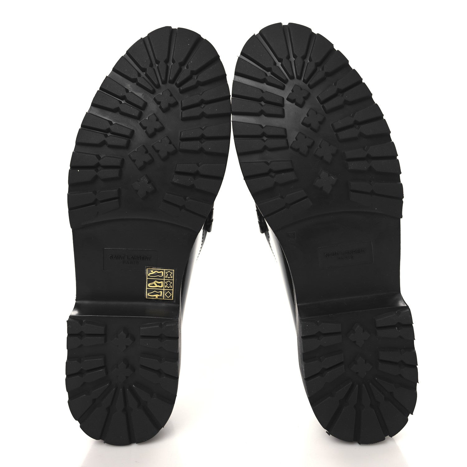 Saint Laurent Glazed Calfskin Le Loafer 15 Penny Slippers 38.5 Black 6 of 10