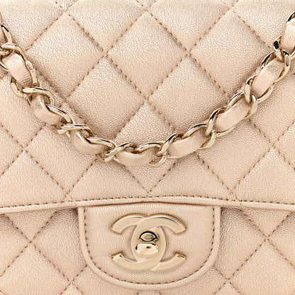 Chanel Metallic Lambskin Quilted Mini Square Flap Gold 7 of 9