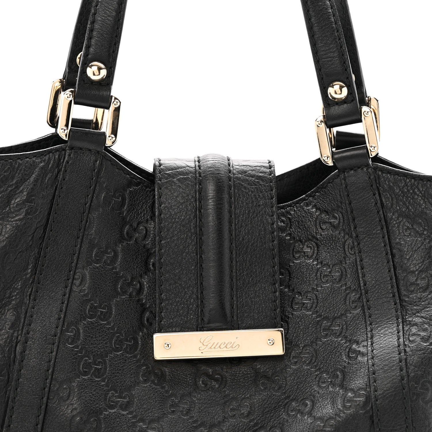 Gucci Guccissima Medium New Ladies Tote Black 8 of 12