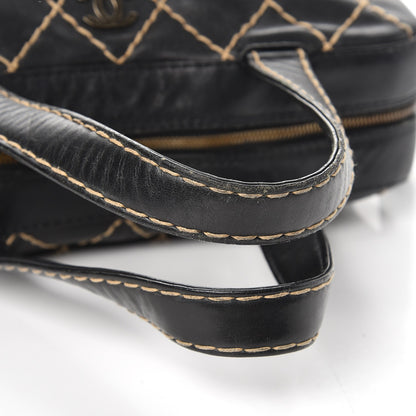 Chanel Calfskin Wild Stitch Top Handle Bag Black 14 of 14