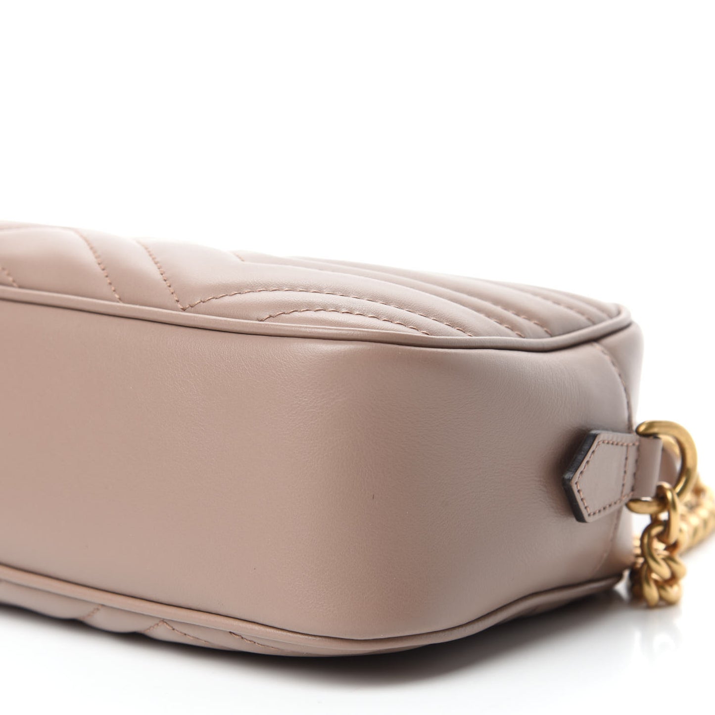 Calfskin Matelasse Small GG Marmont Chain Shoulder Bag Porcelain Rose