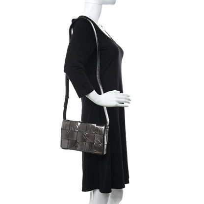 Bottega Veneta Metallic Crushed Calfskin Maxi Intrecciato Cassette Crossbody Bag Anchor 2 of 11