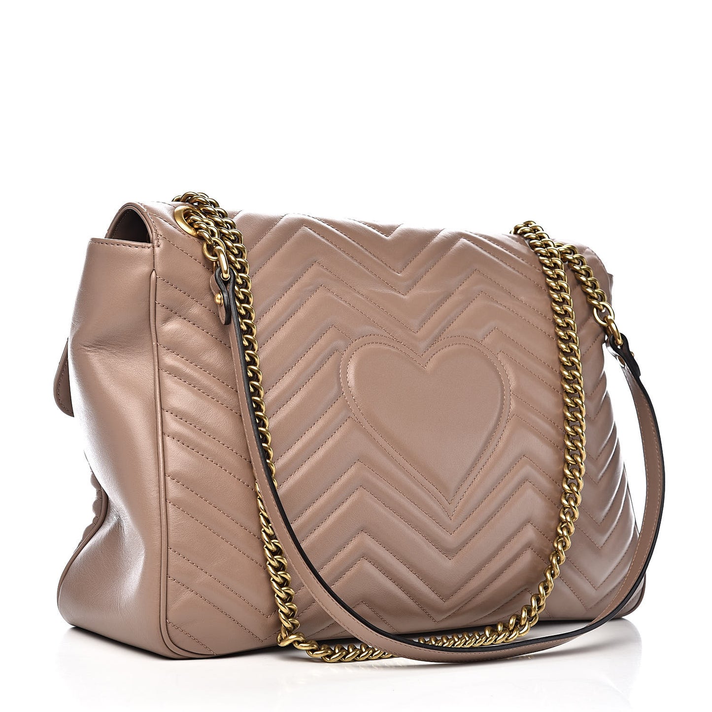 Calfskin Matelasse Large GG Marmont Shoulder Bag Porcelain Rose