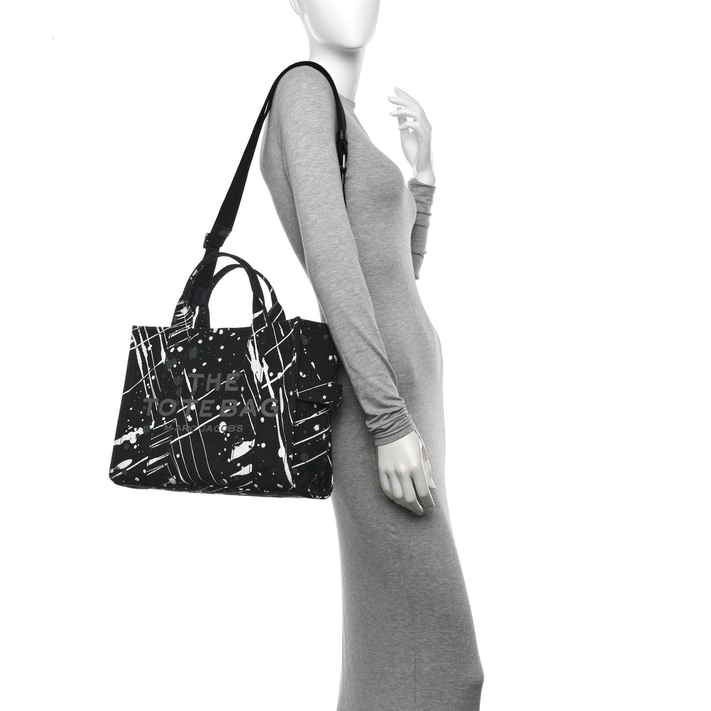 Canvas Splatter Medium The Tote Bag Black