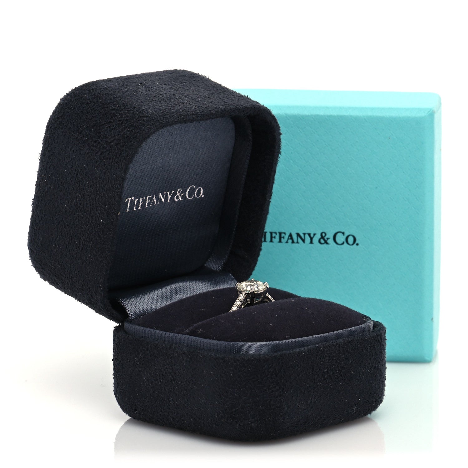 Tiffany Platinum Diamond 1.01ct Novo Engagement Ring 51 5.75 6 of 6