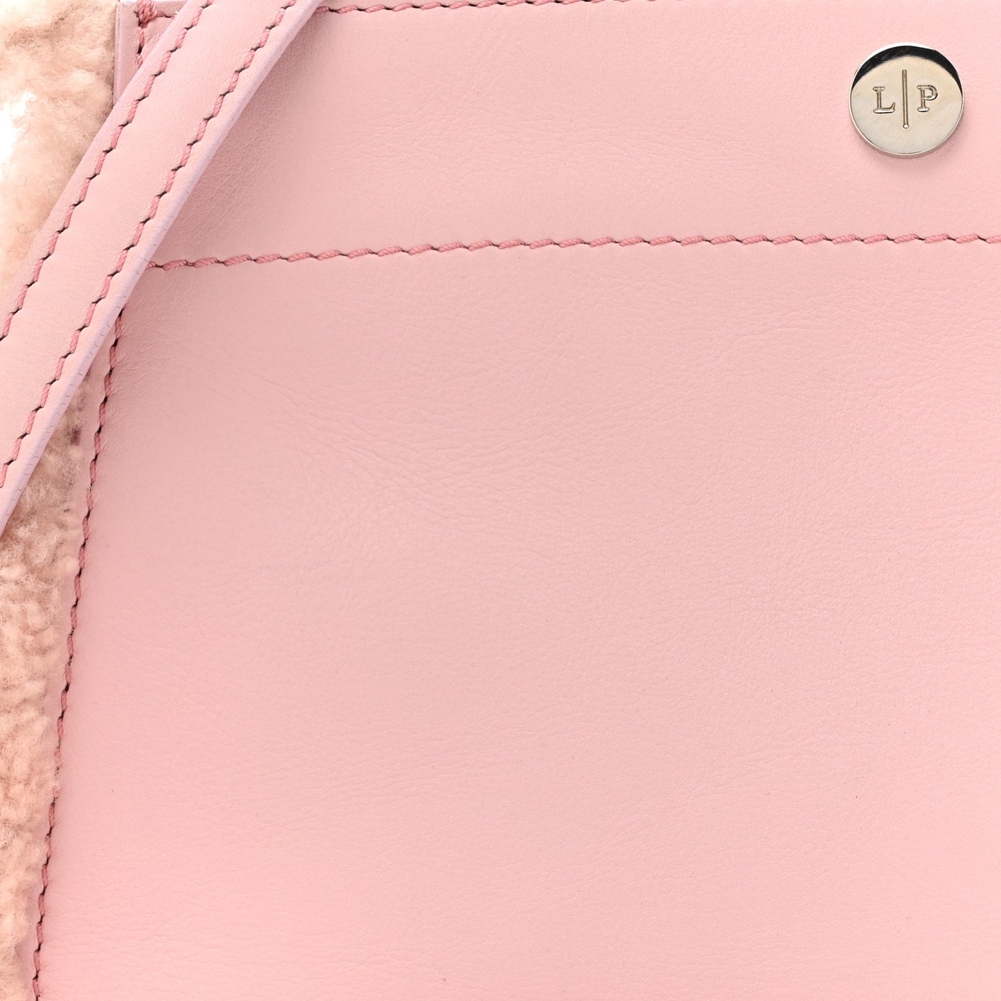 Calfskin Shearling Milky Way Odessa Shoulder Bag Pink