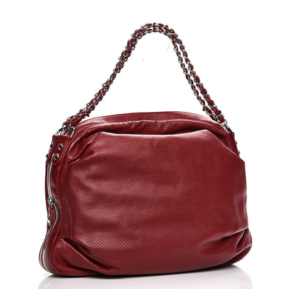 Chanel Lambskin Perforated Baseball Spirit Ligne Bag Dark Red 5 of 9