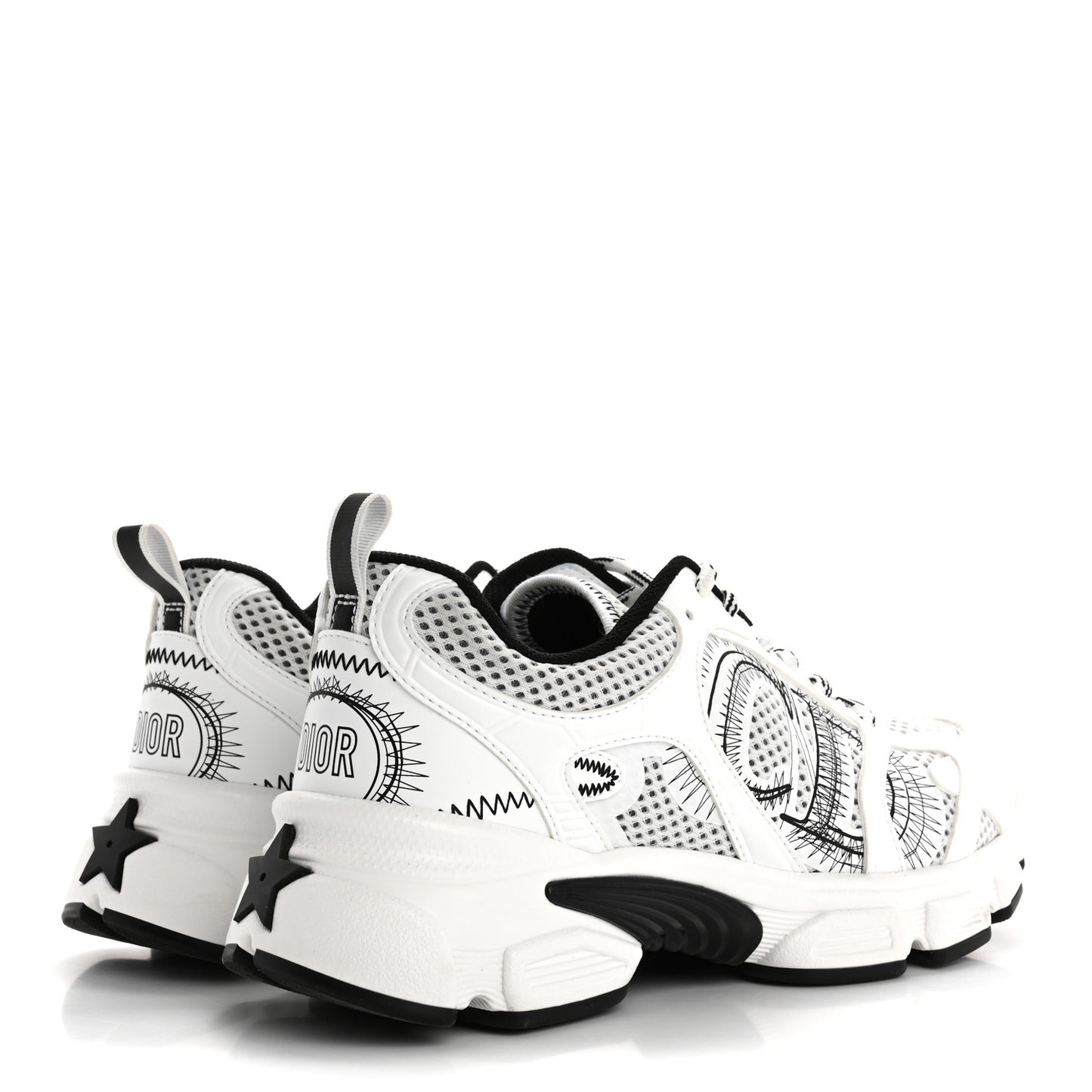 Technical Mesh Dior Chrono Sneakers 37 White Black