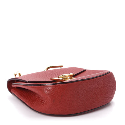 Chloe Grained Lambskin Mini Drew Shoulder Bag Plaid Red 4 of 11