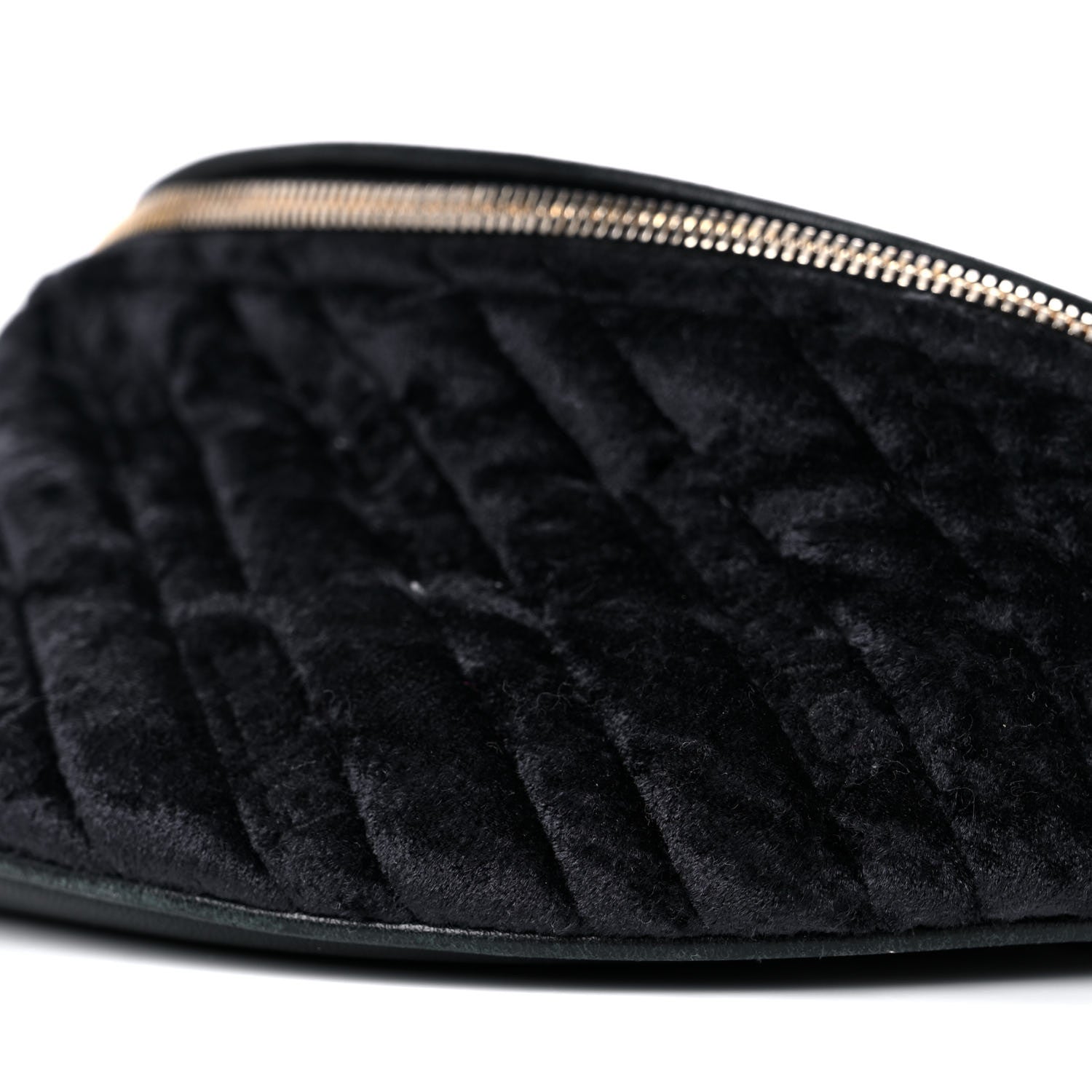 Balenciaga Crushed Velvet Logo Embossed XXS Souvenir Belt Bag Black 13 of 13