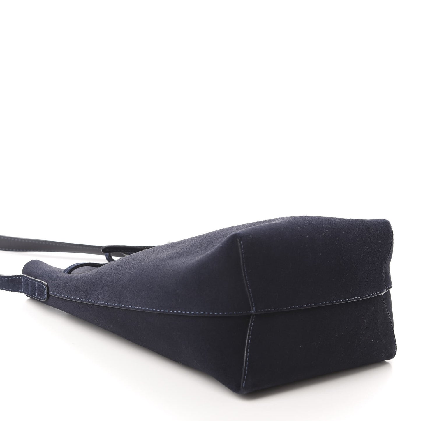 Suede Mini Bucket Bag Navy