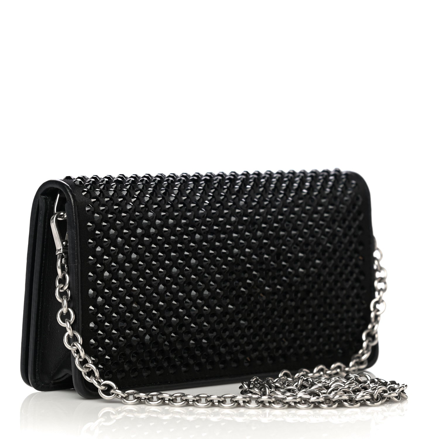 Prada Crystal Mini Wallet Chain Black 863986 – FASHIONPHILE