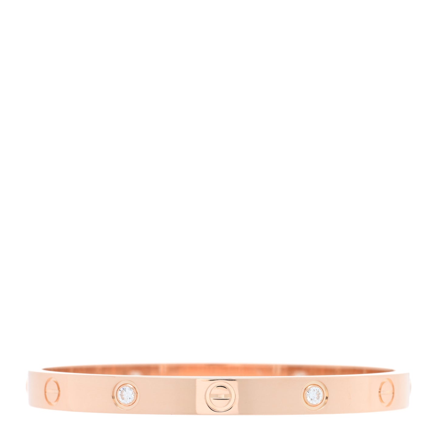 18K Pink Gold 4 Diamond LOVE Bracelet 17
