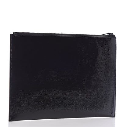Saint Laurent Texturized Patent Monogram iPad Case Black 3 of 8
