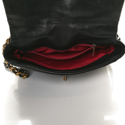 Chanel Goatskin Quilted Large Chanel 19 Flap Black 5 of 10