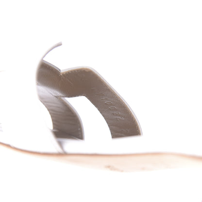 Hermes Calfskin Oasis Sandals 35.5 White 10 of 12