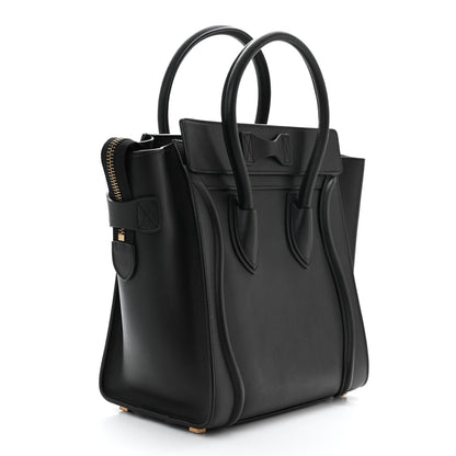 Celine Smooth Calfskin Micro Luggage Black 3 of 10