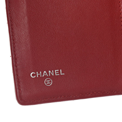 Chanel Patent Calfskin Quilted Yen Wallet Red 6 of 16