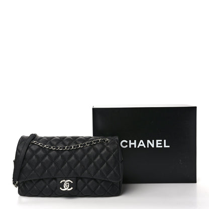 Chanel Caviar Quilted Jumbo Easy Flap Black 10 of 10