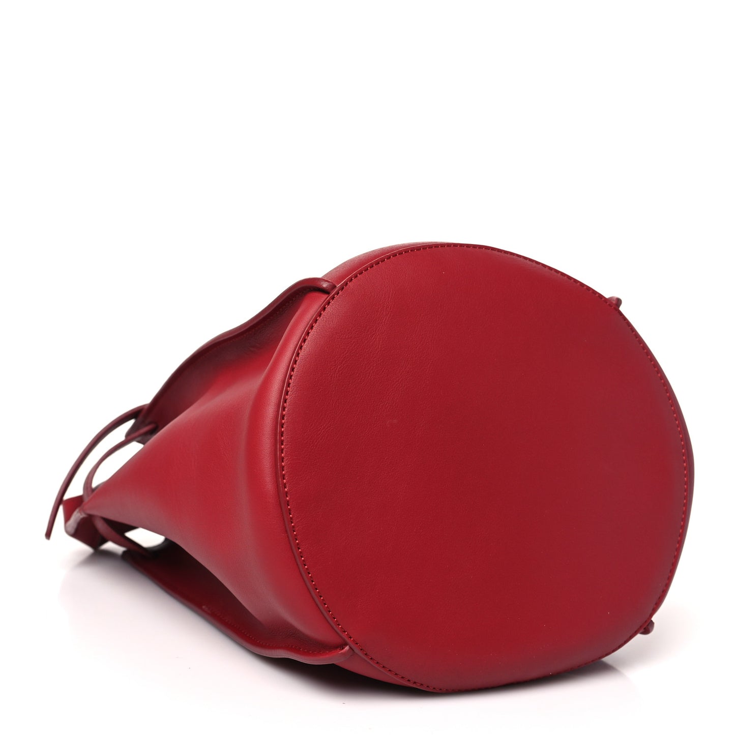 Supple Grained Calfskin Big Bag Bucket Red