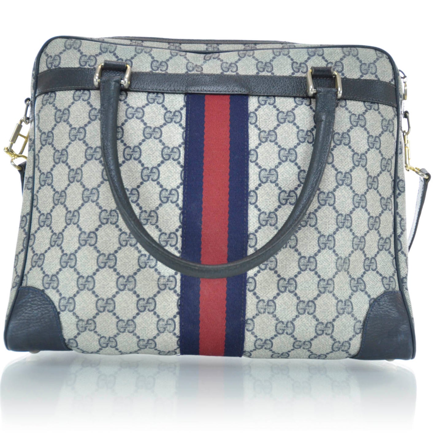 Monogram Web Tote Navy