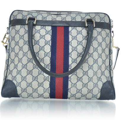 Gucci Monogram Web Tote Navy 3 of 9
