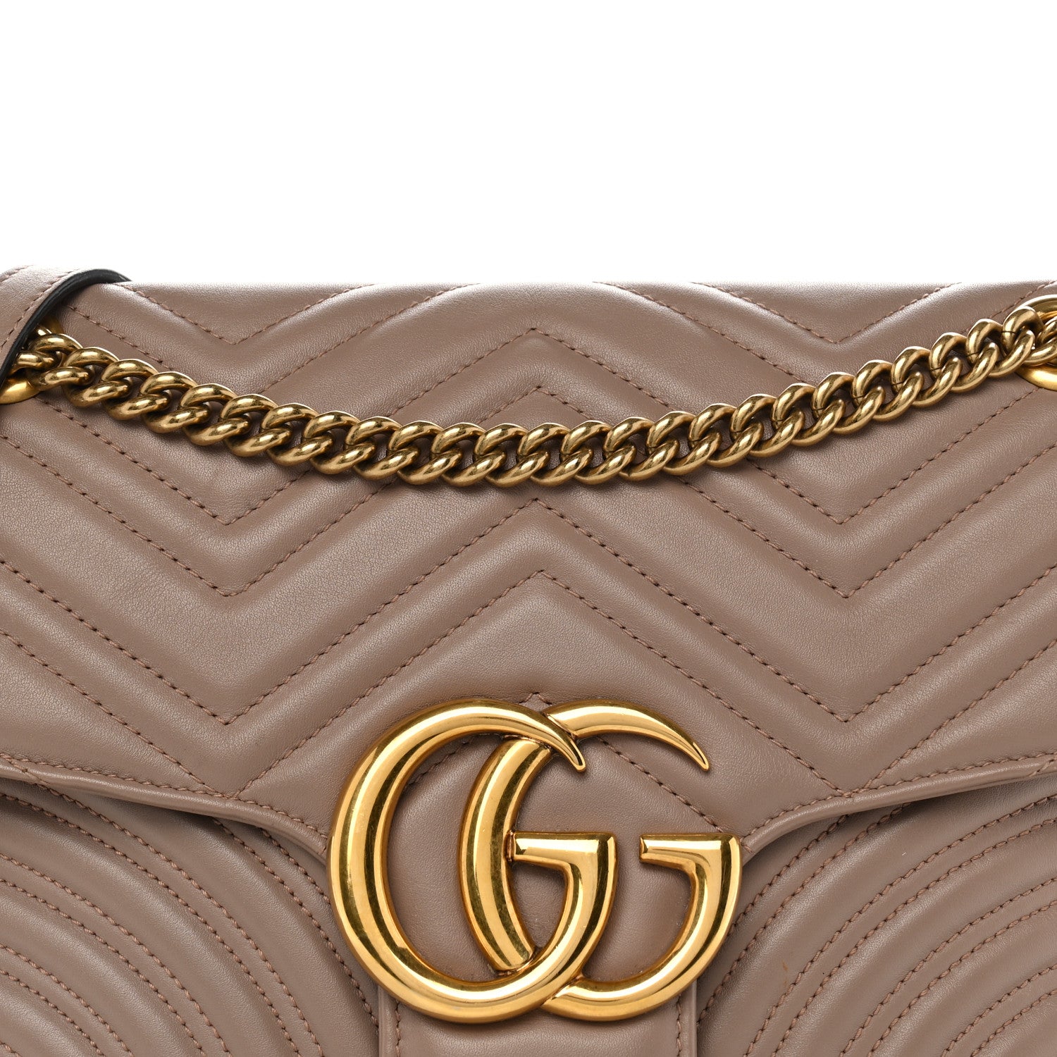 Gucci Calfskin Matelasse Medium GG Marmont Shoulder Bag Porcelain Rose 8 of 11
