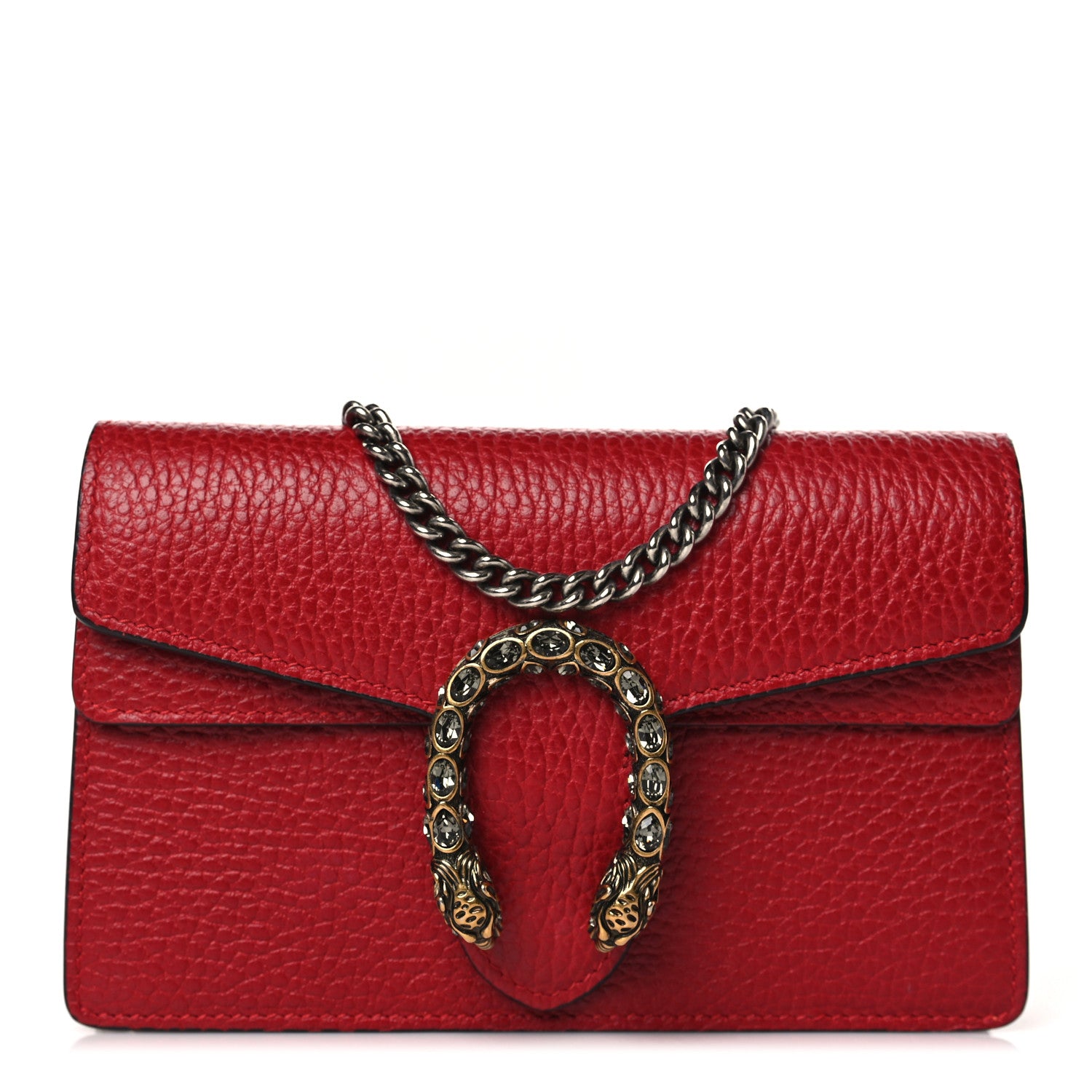 Gucci Calfskin Super Mini Dionysus Shoulder Bag Hibiscus Red 1 of 8